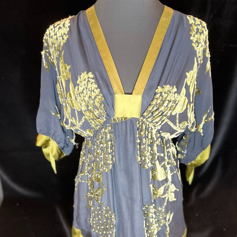 Beaded Silk Sleeve Blouse